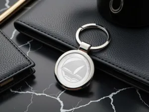 Plymouth Porte-clés Métal Look Premium Acier Inox